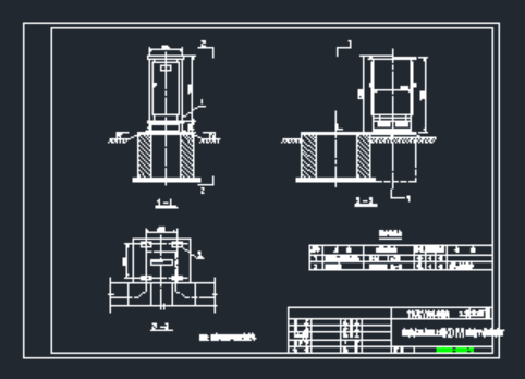 输变电工程设计图 端子箱在地面安装（CAD版）