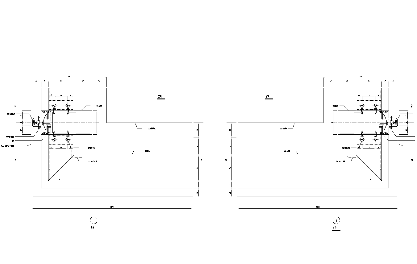 80个铝板幕墙节点详图