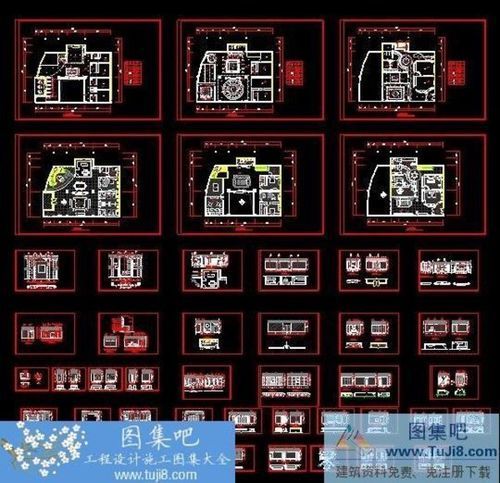 河北孔雀城别墅区欧式别墅精装修施工图