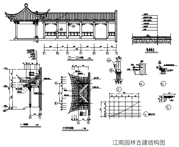 【合集】古代建筑、仿古建筑设计施工CAD图合集(江南园林、徽派古建、寺庙大殿、拱形石桥、山门石坊、仿古售楼部、中式仿古别墅、仿古四合院、江南古建四合院)