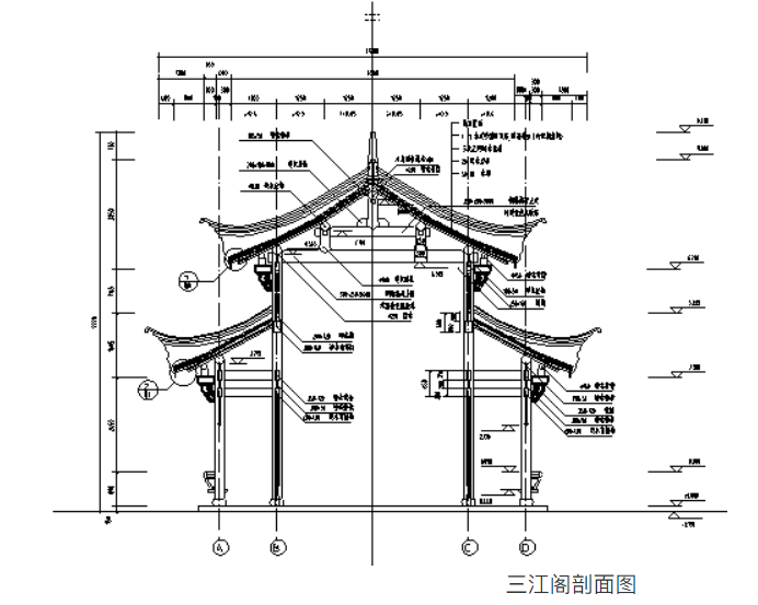 【合集】古代建筑、仿古建筑设计施工CAD图合集(江南园林、徽派古建、寺庙大殿、拱形石桥、山门石坊、仿古售楼部、中式仿古别墅、仿古四合院、江南古建四合院)