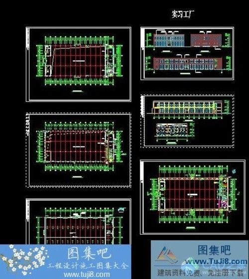 某学校实习工厂建筑施工图CAD图纸